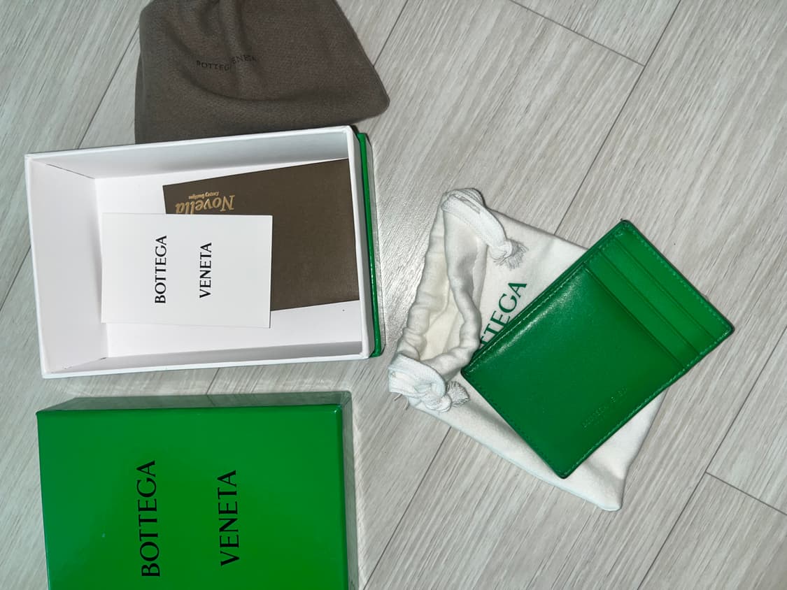 보테가베네타 카드지갑 그린 풀박스 상품이미지2