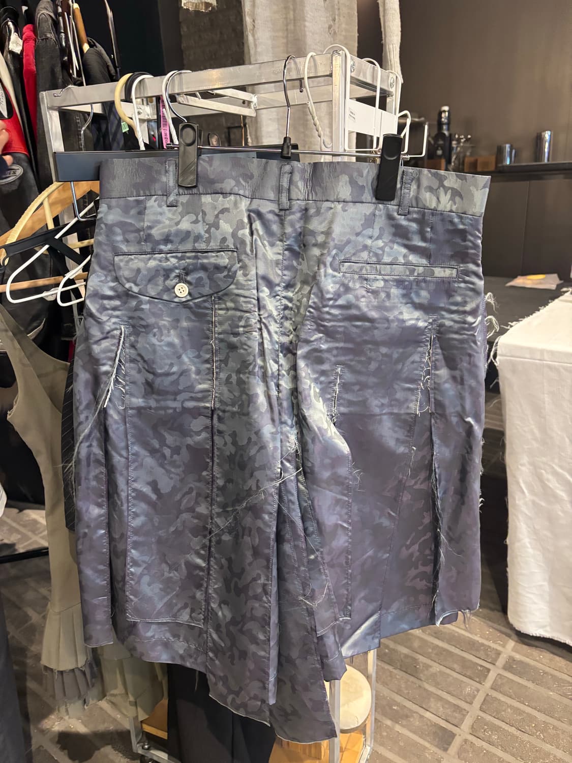 comme des garcons - camo jacquard shorts 상품이미지3