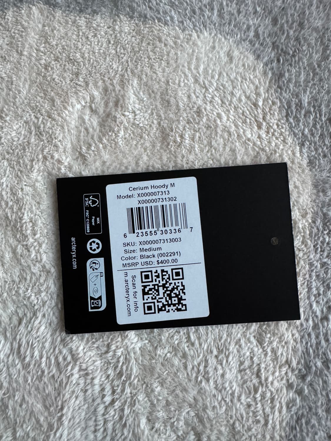 [M] 아크테릭스 세륨 후디 블랙 상품이미지8