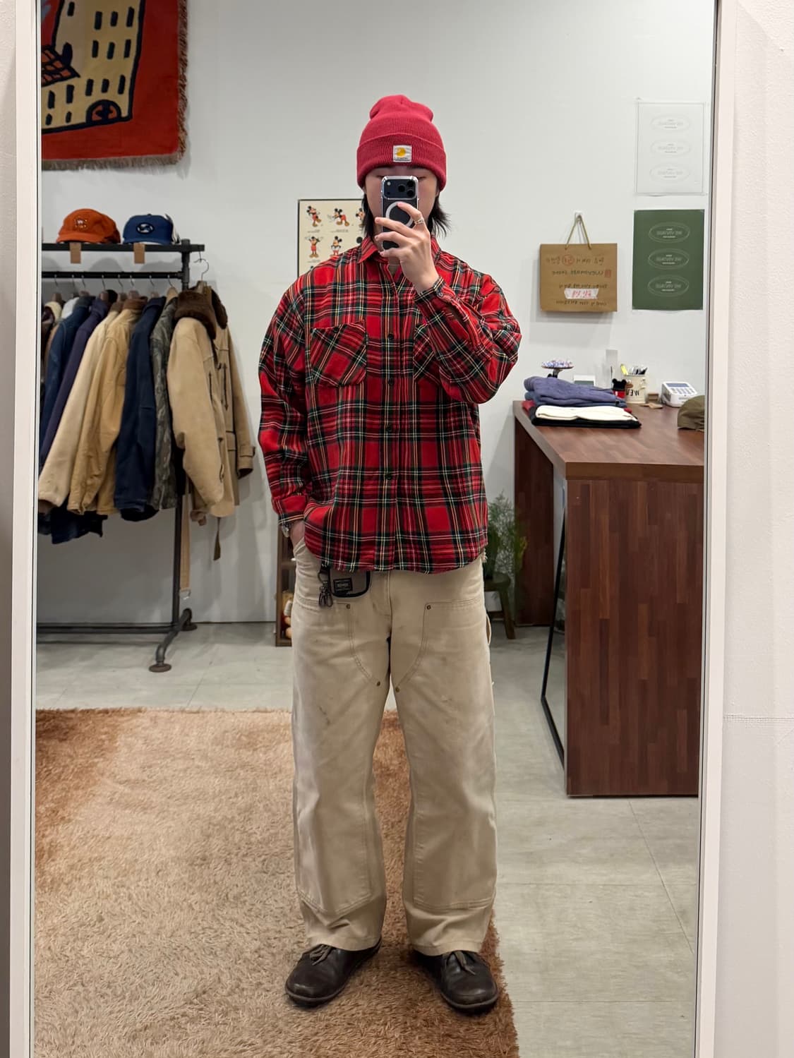 vtg 빈티지 플란넬 체크 셔츠 상품이미지2