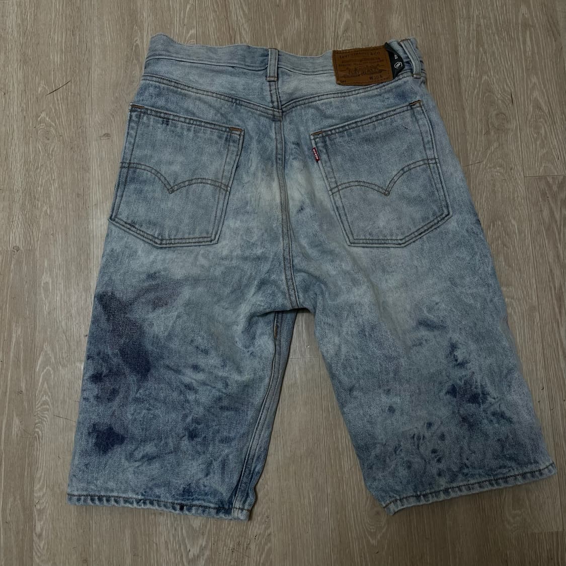 리바이스 아이스워싱 데님 반바지 30  상품이미지4