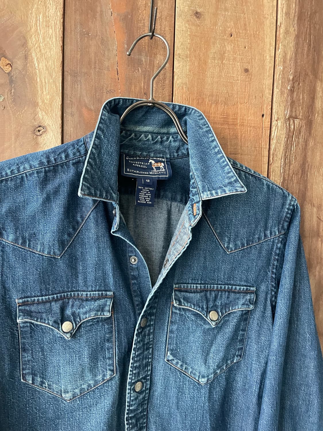 Polo Ralph Lauren 90s Western Denim Shir 상품이미지6