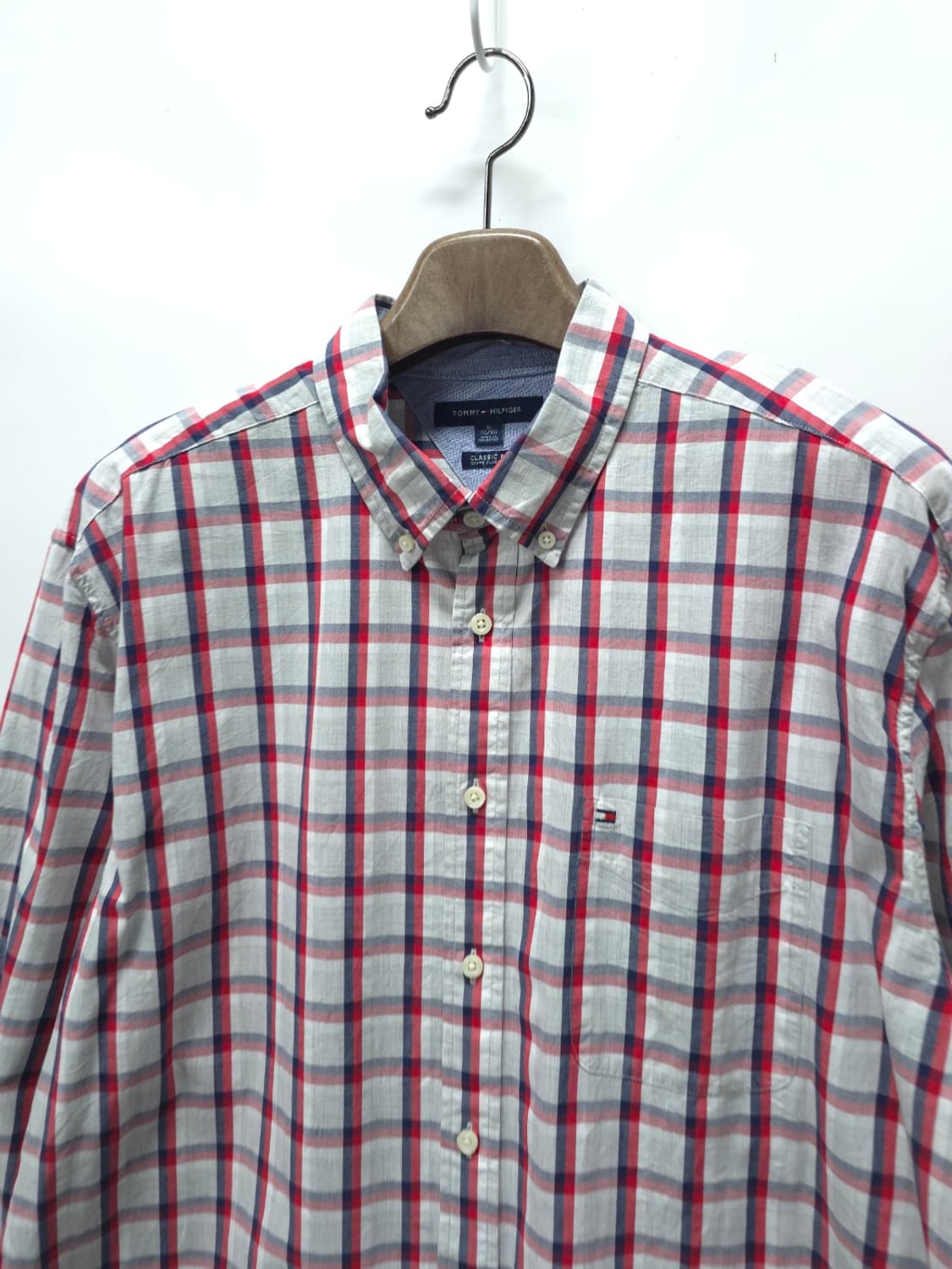 타미힐피거 남성 클래식 체크 남방 봄여름 셔츠 (105~110) 상품이미지2
