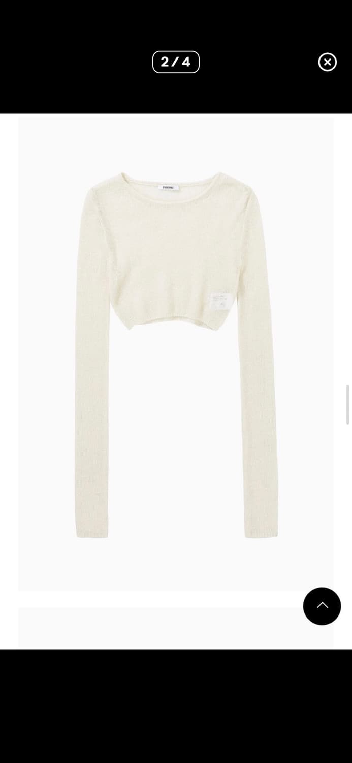 **2/15(일)까지 판매** 스튜디오테이블 크롭 알파카 니트 아이보리 상품이미지1