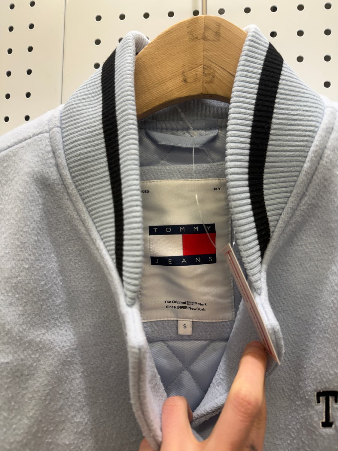 타미 진스 스카이 블루 모직 바시티 자켓 U285 상품이미지4