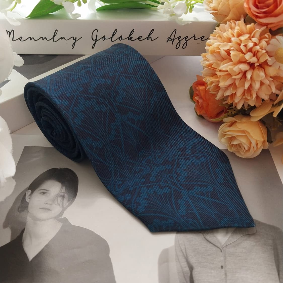 리버티 실크 플로럴 자카드 넥타이 8.5cm A등급 K2014
 상품이미지2