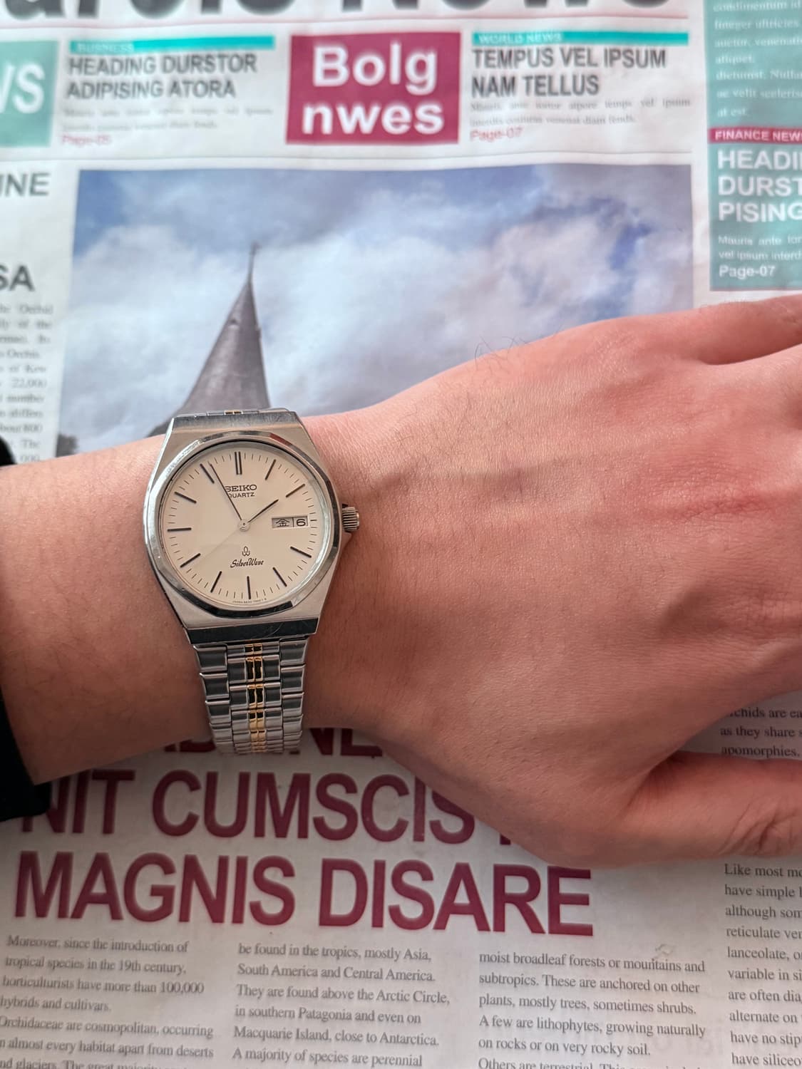 세이코 Seiko 실버웨이브(SilverWave) 데이데이트 콤비  상품이미지4