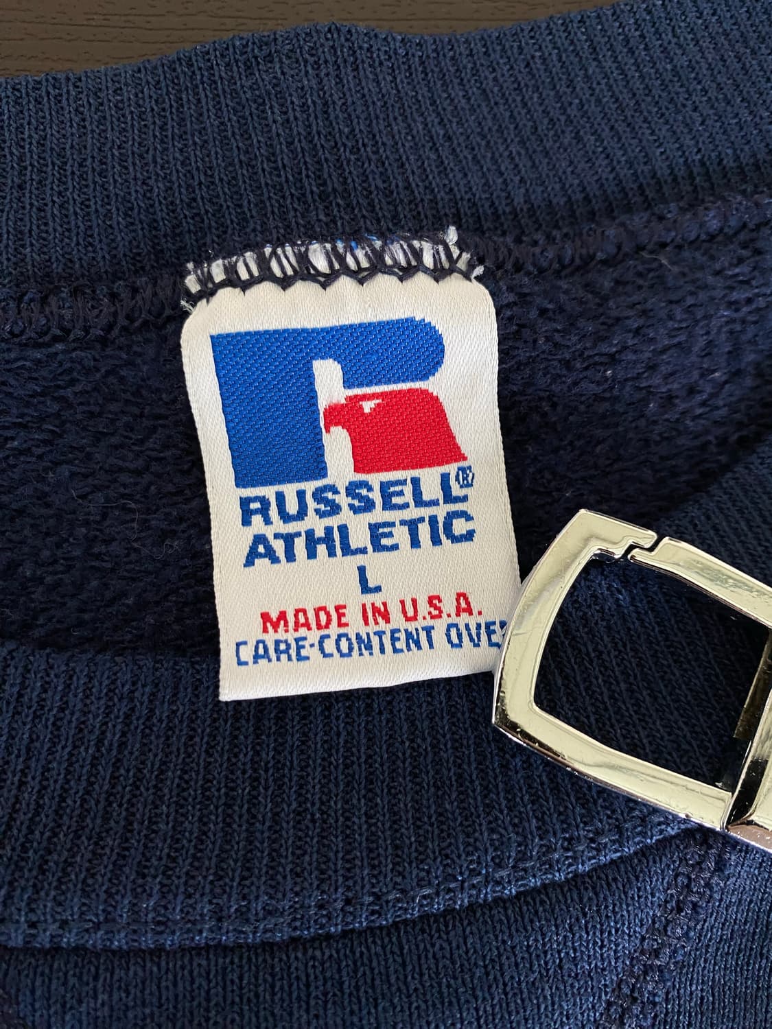 (L) 90s 빈티지 러셀 스웻셔츠 네이비 USA 상품이미지3