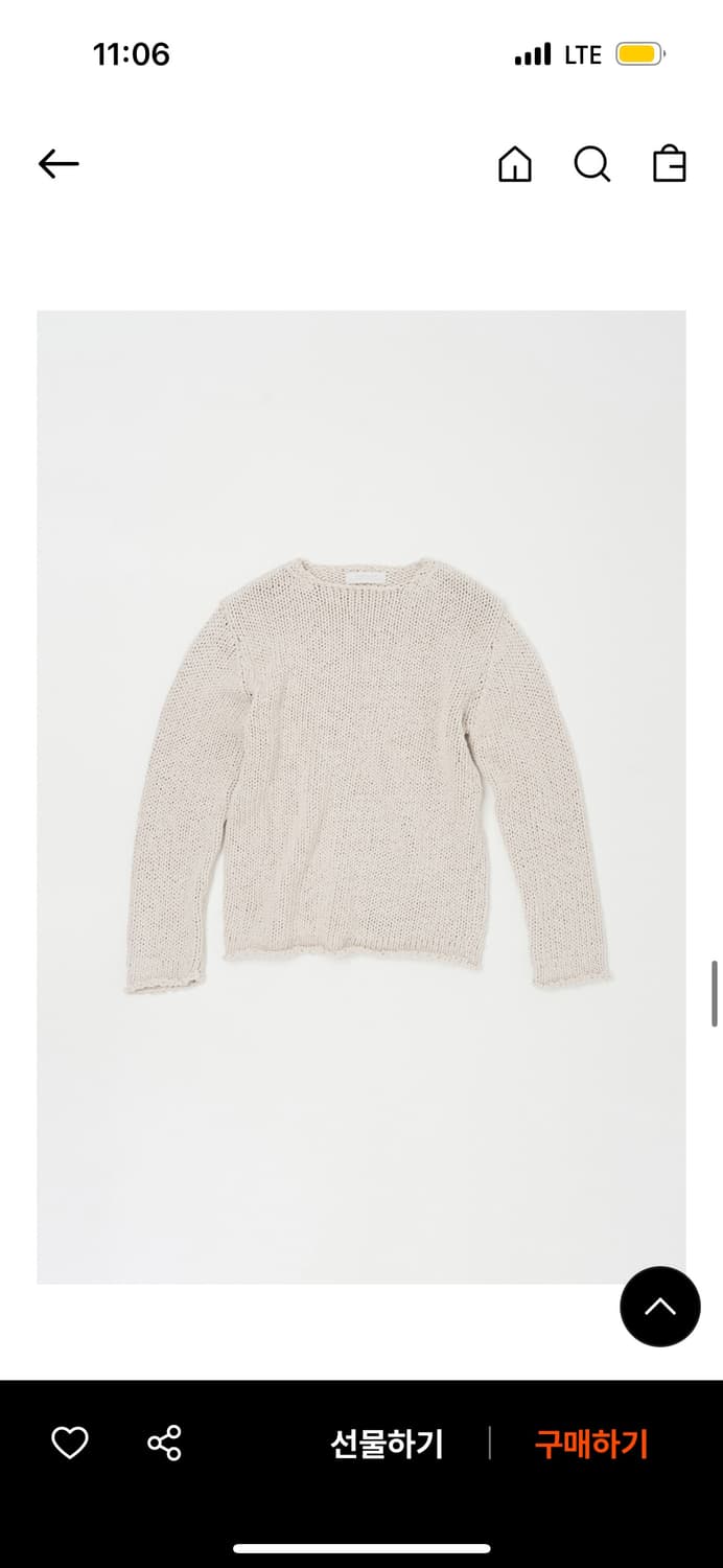 낫띵에브리띵 릴렉스 코튼 스웨터 에크루 상품이미지2