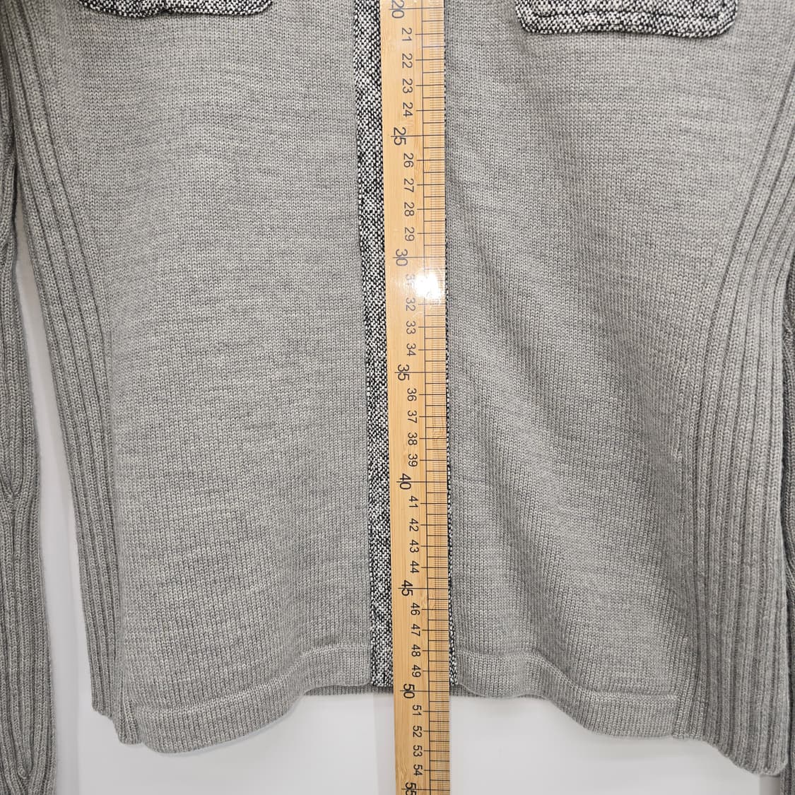 Indivi 회색 니트 집업 가디건 상품이미지8