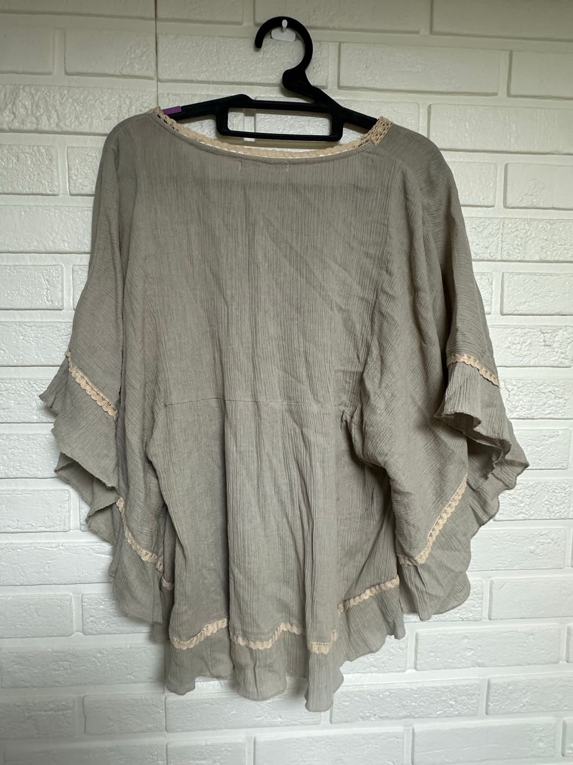 판초 블라우스 풀오버 레이스 프릴 숲 소녀 페어리 그런지 모리걸 상품이미지3