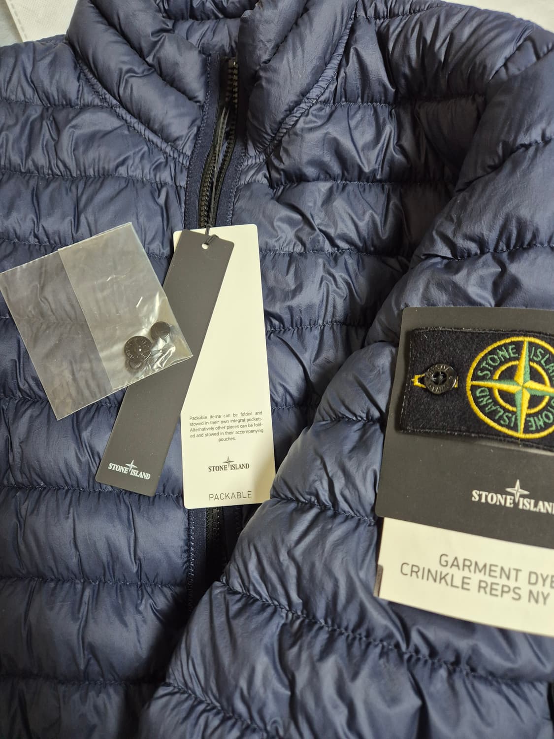 스톤아일랜드 / 크링클랩스 경량패딩 / 네이비 S (95)정품 상품이미지7