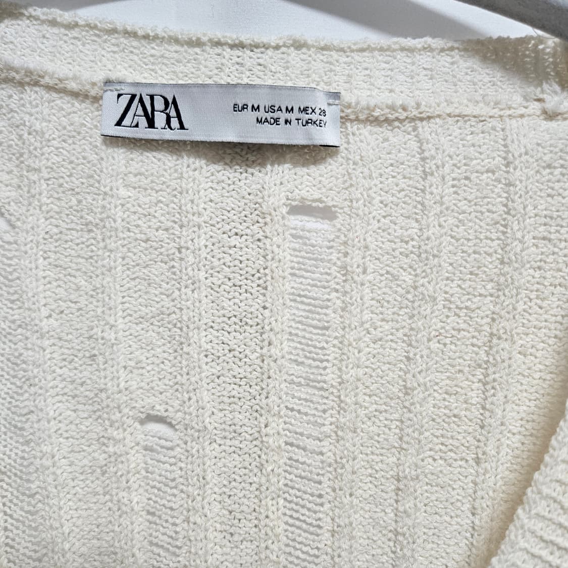 자라 데미지드 크롭 가디건 M 상품이미지3