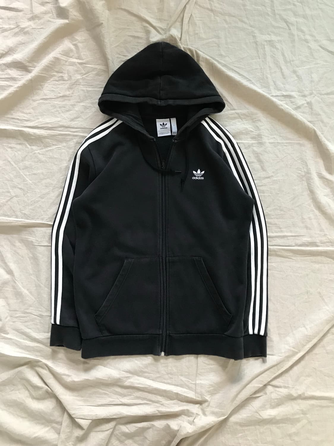 아디다스 트레포일 사이드라인 블랙 후드집업 상품이미지6