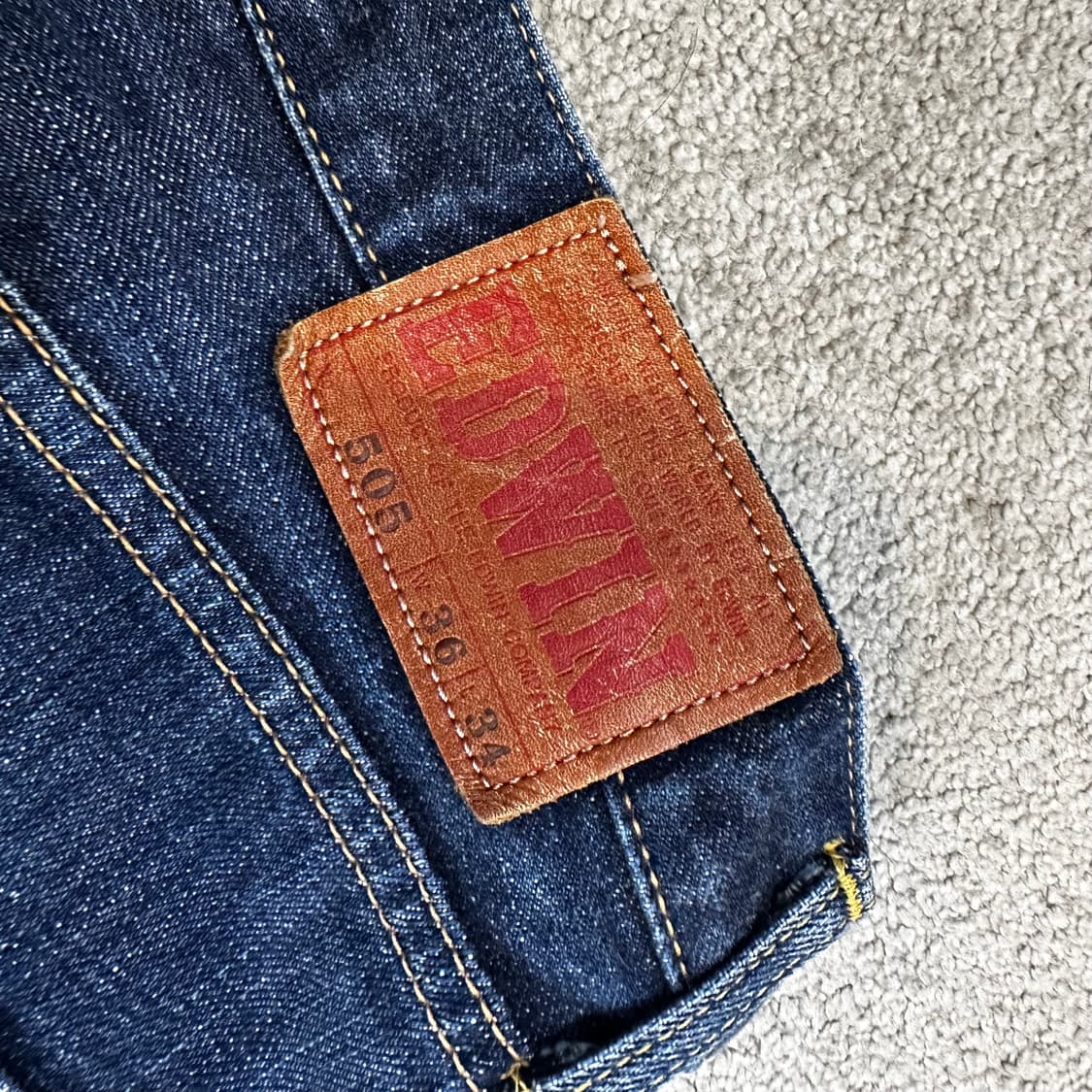 에드윈 505Z 셀비지 데님 팬츠(34) 상품이미지3