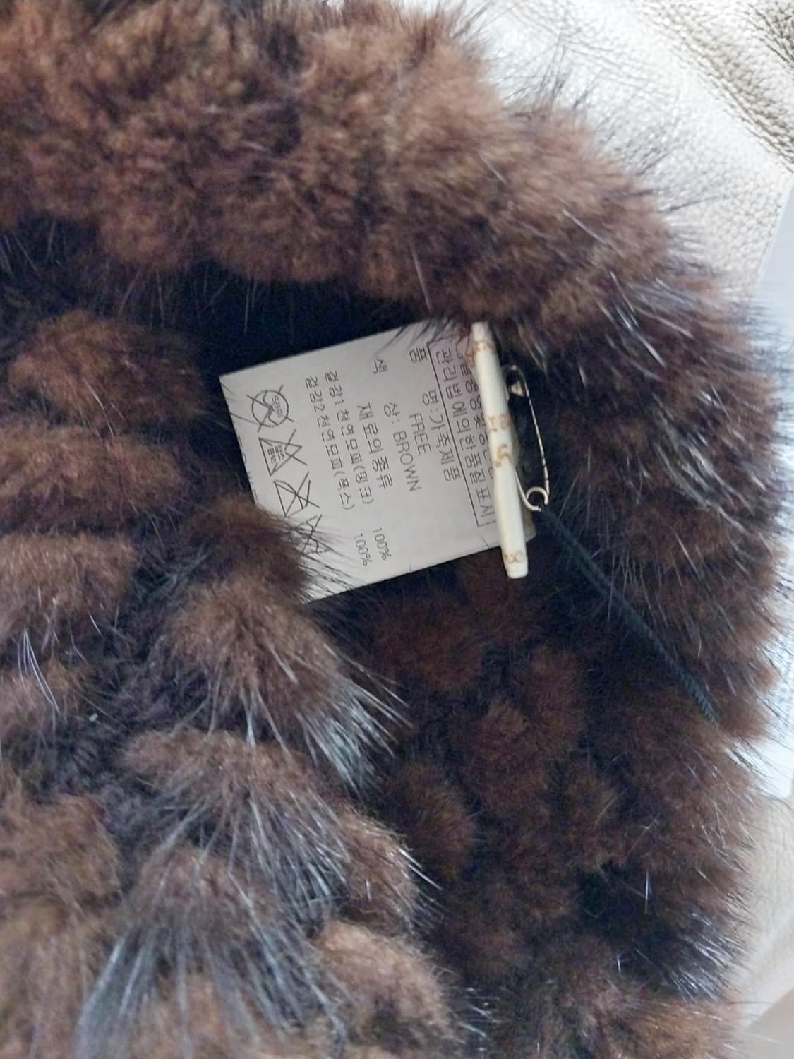 시티지 천연 밍크 모자 상품이미지5