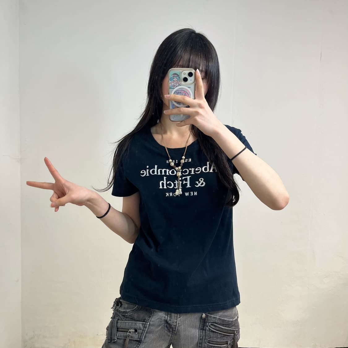 Abercrombie navy t-shirt 상품이미지2