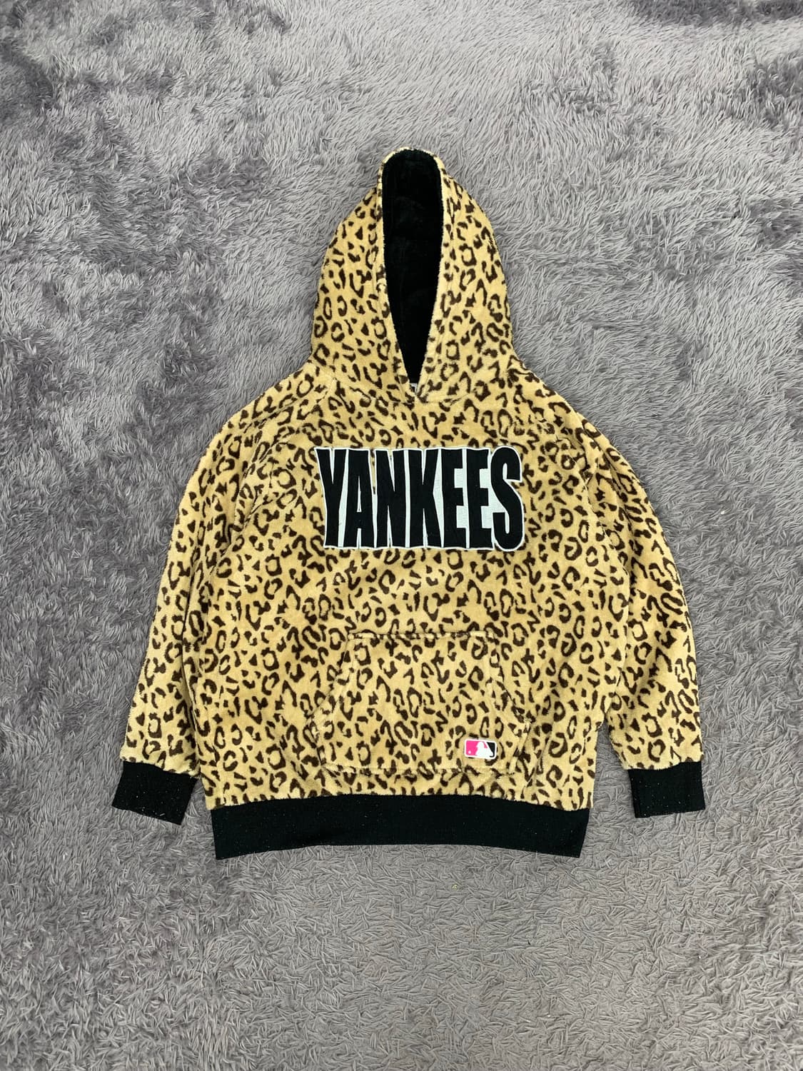 MLB 양키스 플리스 레오파드 후드 상품이미지1