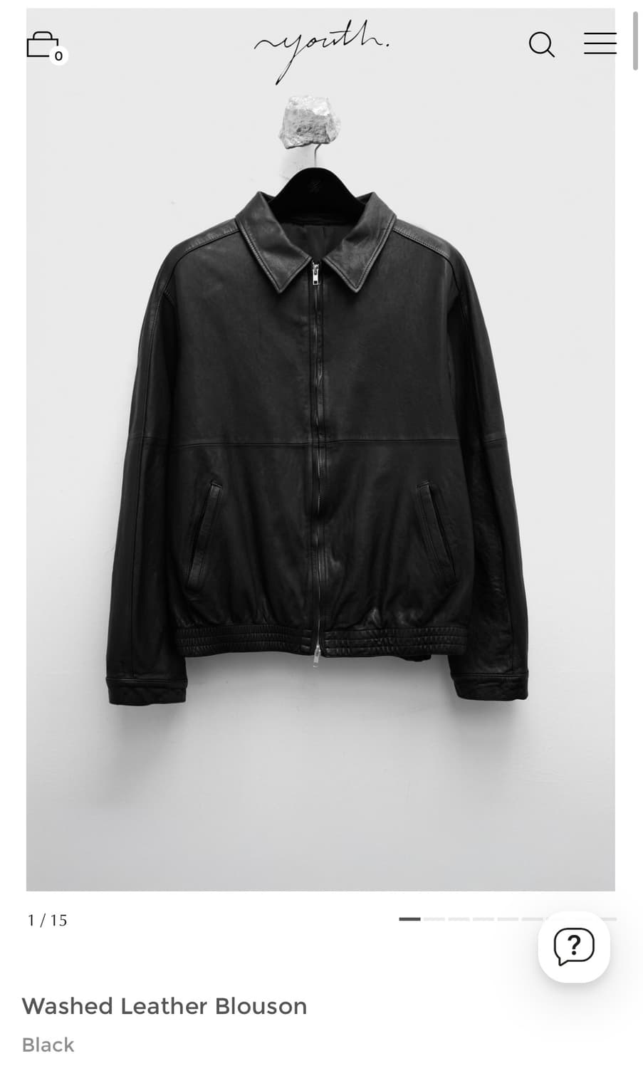 유스 워시드 레더 블루종  상품이미지1