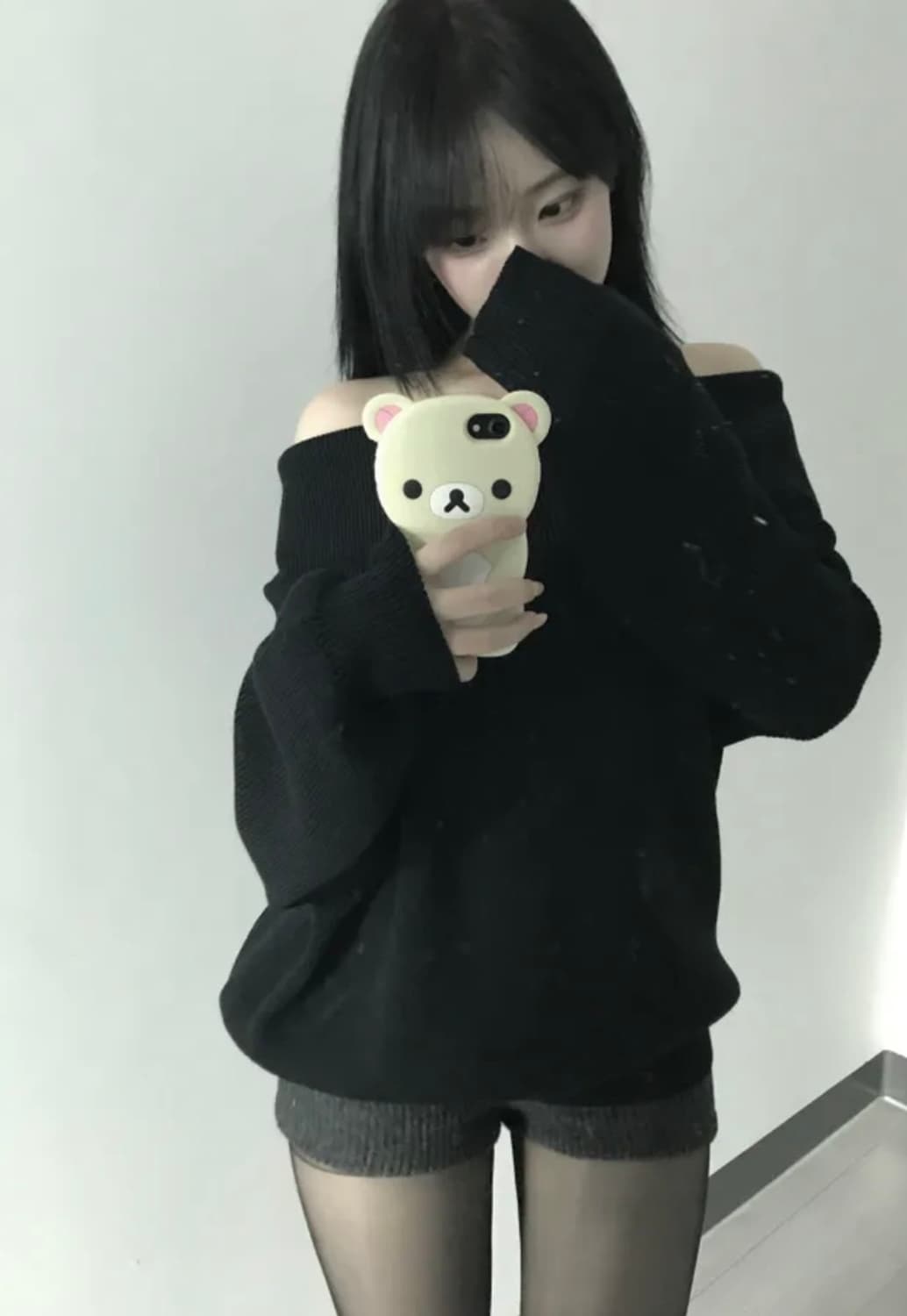 쿄이 오프숄더 니트 상품이미지1