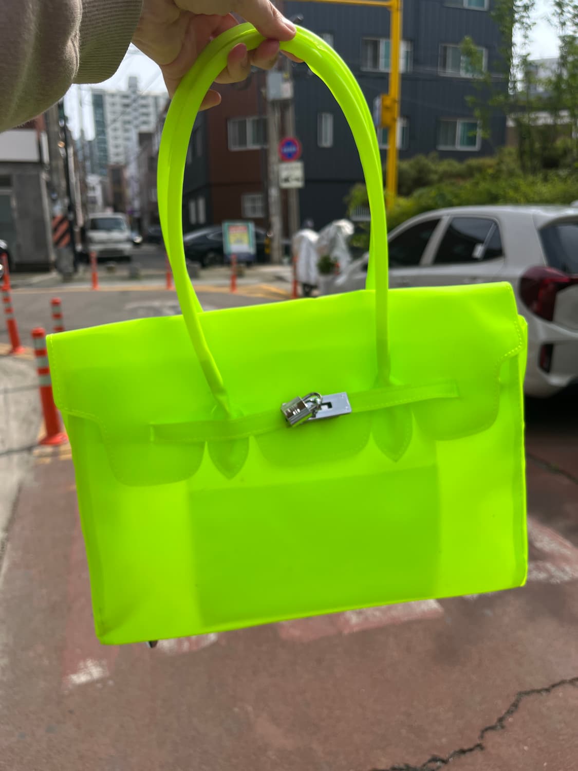 형광초록(형광노랑같기도한) 젤리버킨 🎸 상품이미지1