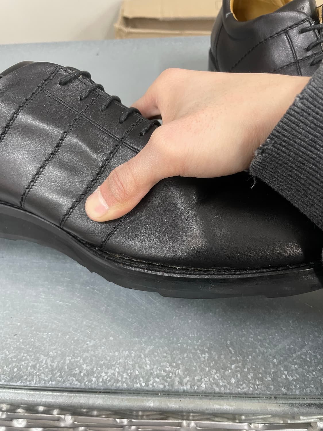 발리 블랙 레더 로퍼 UK9.5 상품이미지8