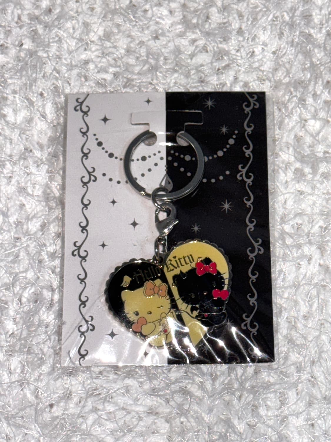 빈티지) 고전 키티 스트랩 천사&악마 하트 키링 상품이미지1