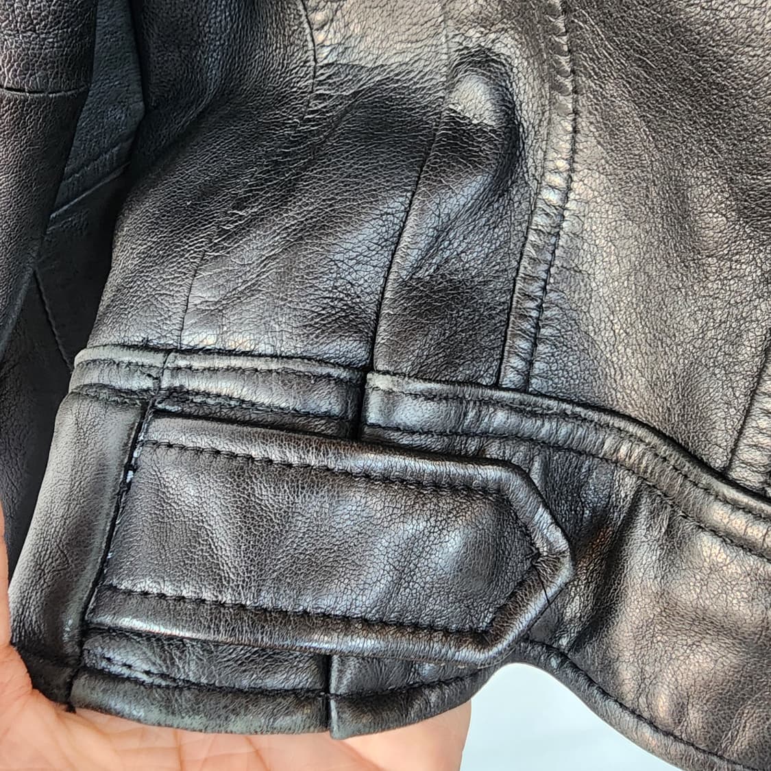 비욘드클로젯 블랙 가죽 자켓 상품이미지5