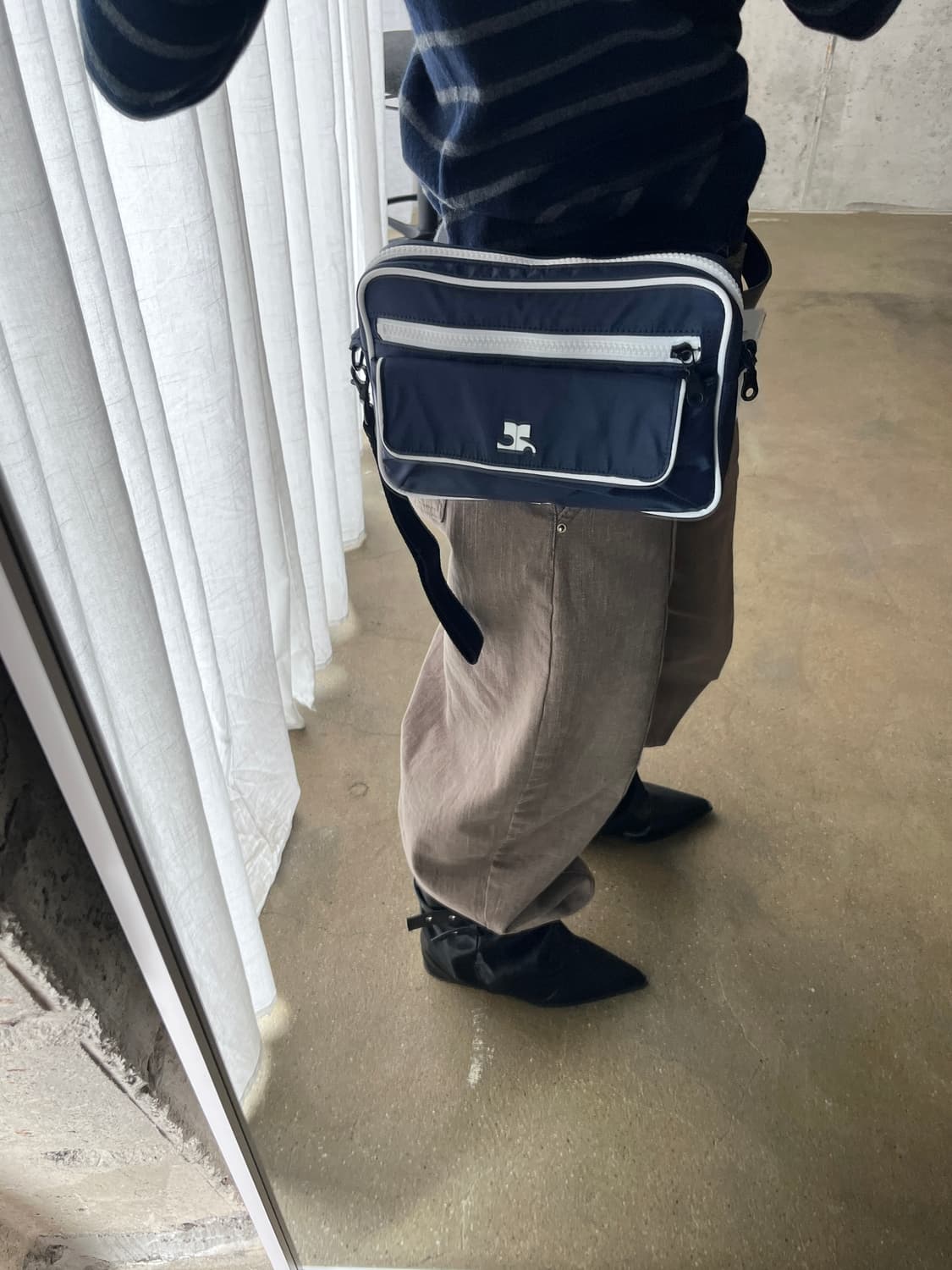 00s Courreges 꾸레쥬 화이트 로고 4웨이 백 스몰 상품이미지2