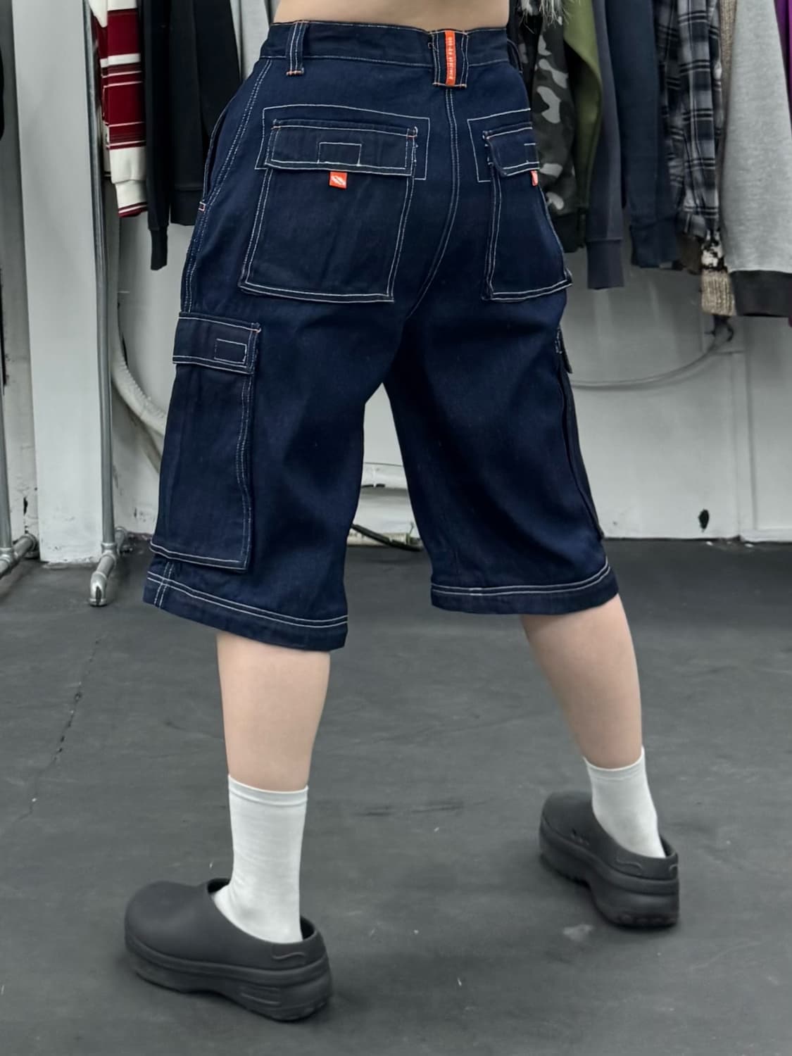 VTG 스티치 데님 카고 반바지 상품이미지5