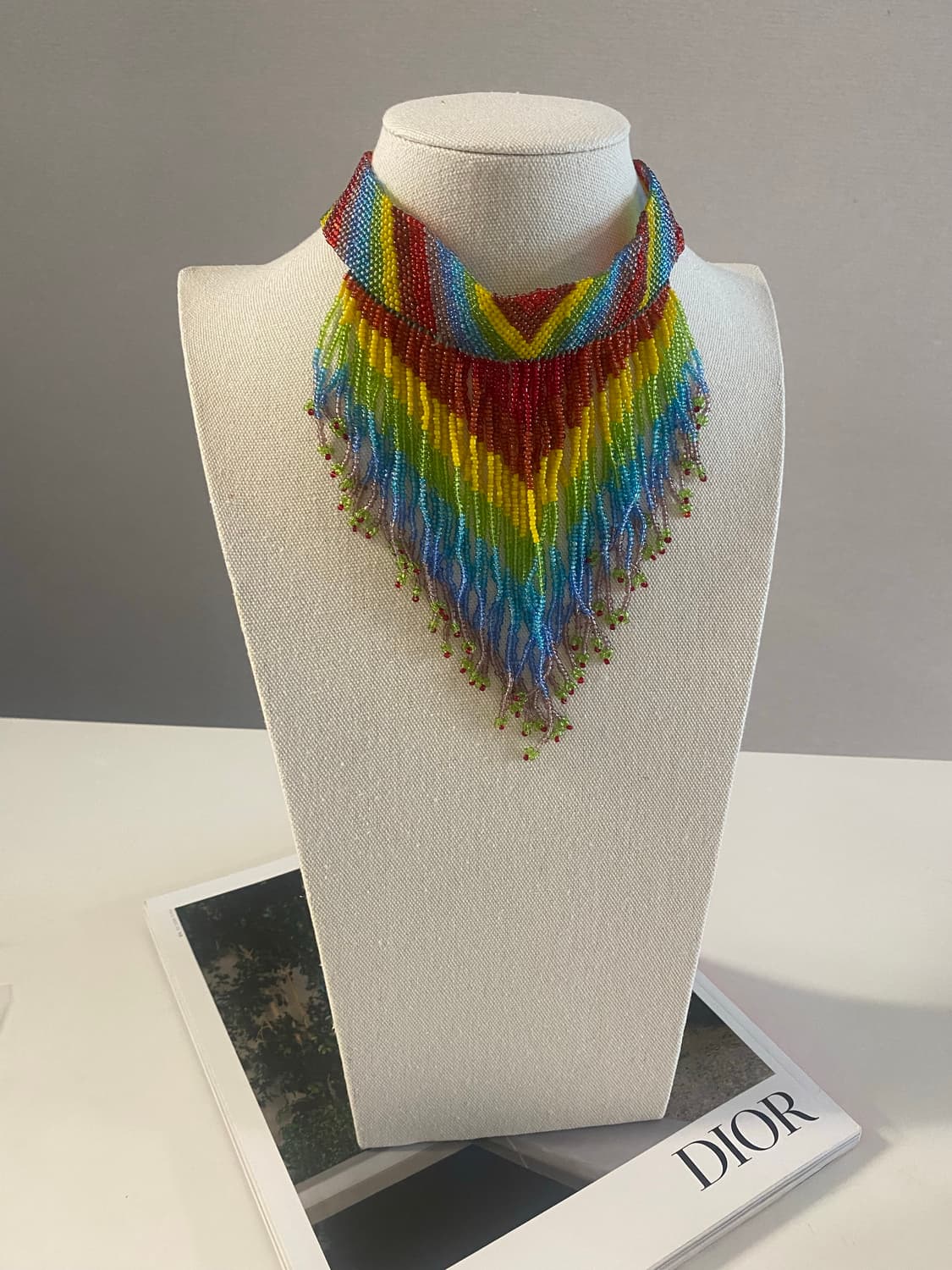 일본수입 레인보우 비즈 초커 목걸이 상품이미지6