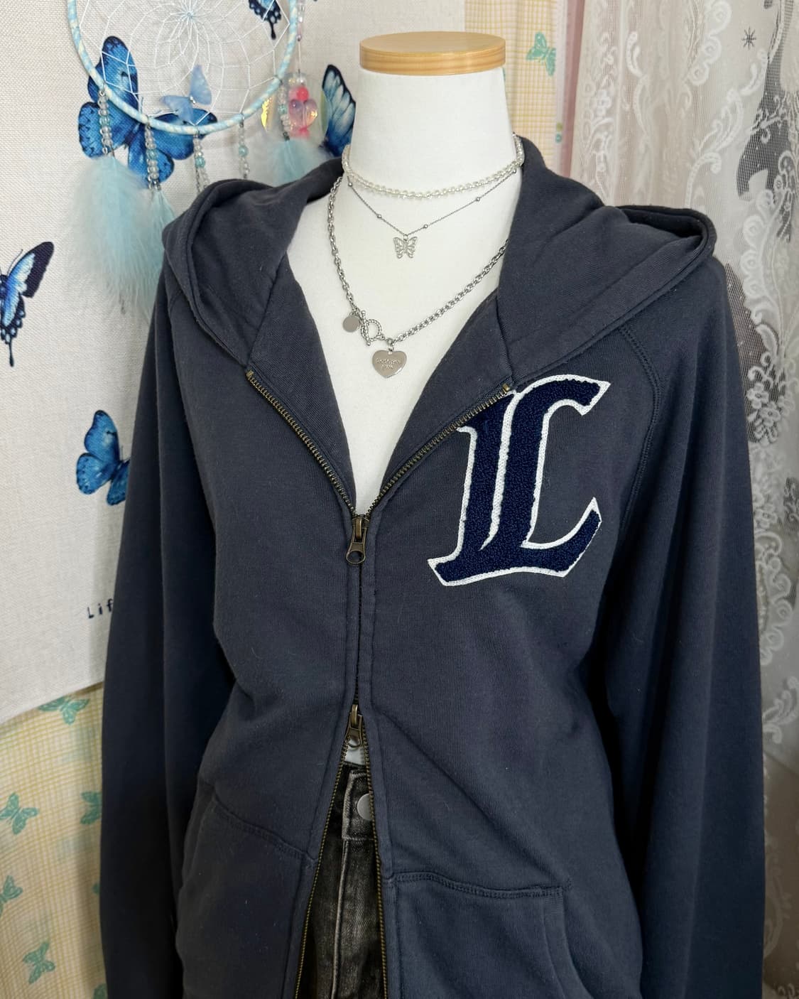 네이비 라이언즈 투웨이 후드 집업 상품이미지8