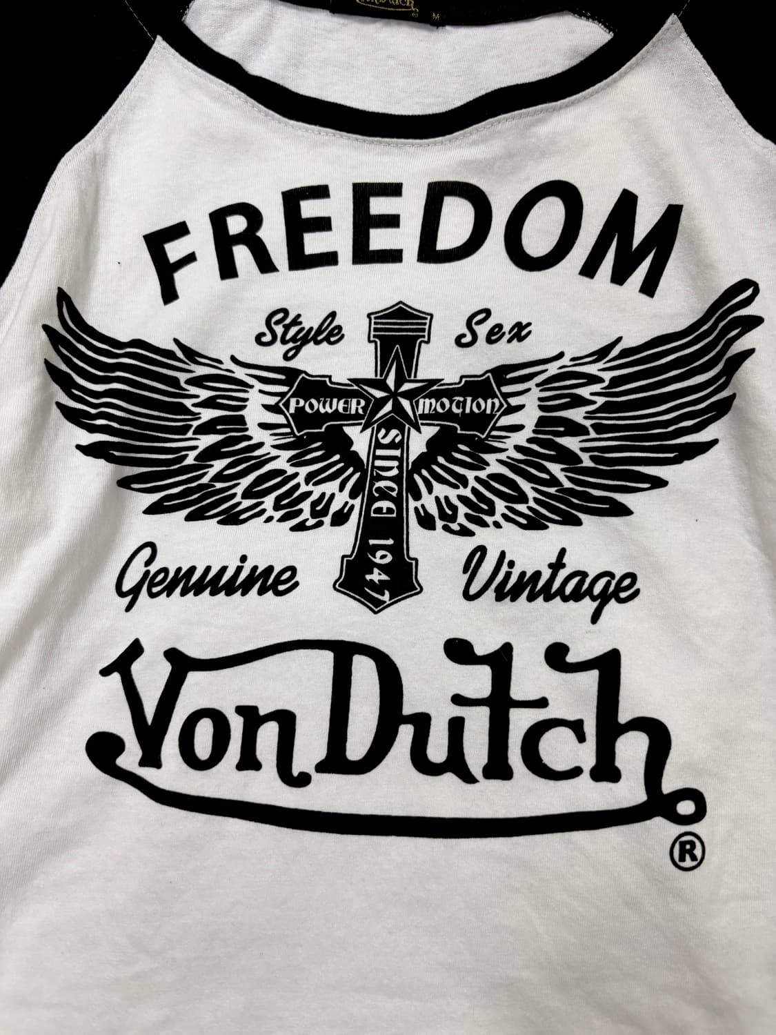 “Von Dutch” Y2K Cross Wings Print Tee 상품이미지3