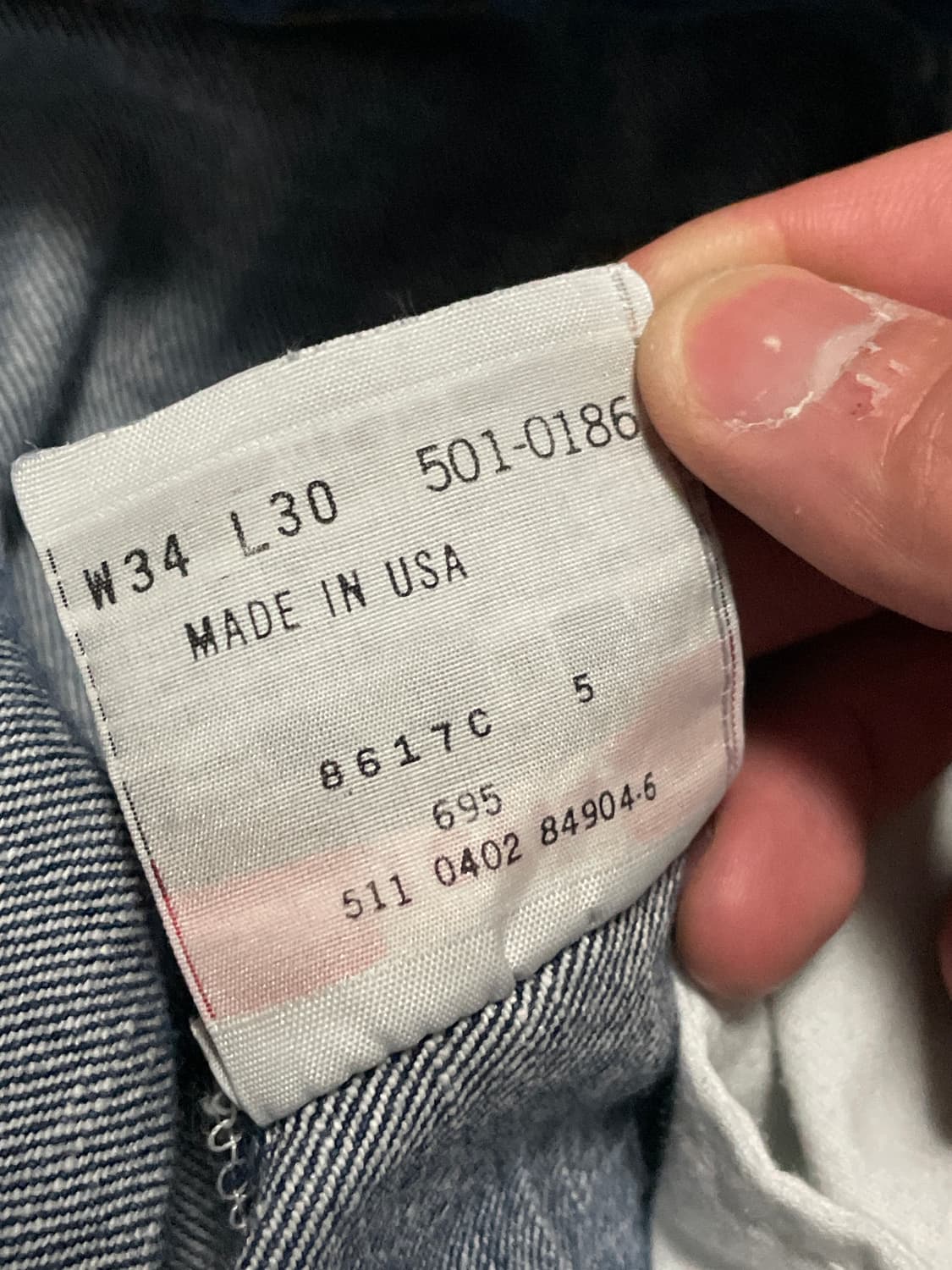 [34X30] 리바이스 90s USA 501 오리지널 핏 데님 팬츠 상품이미지9