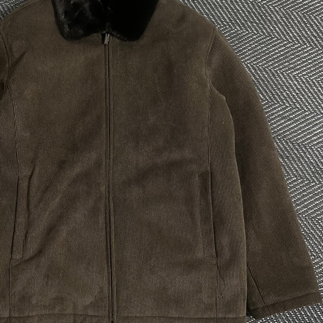 Nottinghill 브라운 코듀로이 퍼 자켓 y 3804 상품이미지3