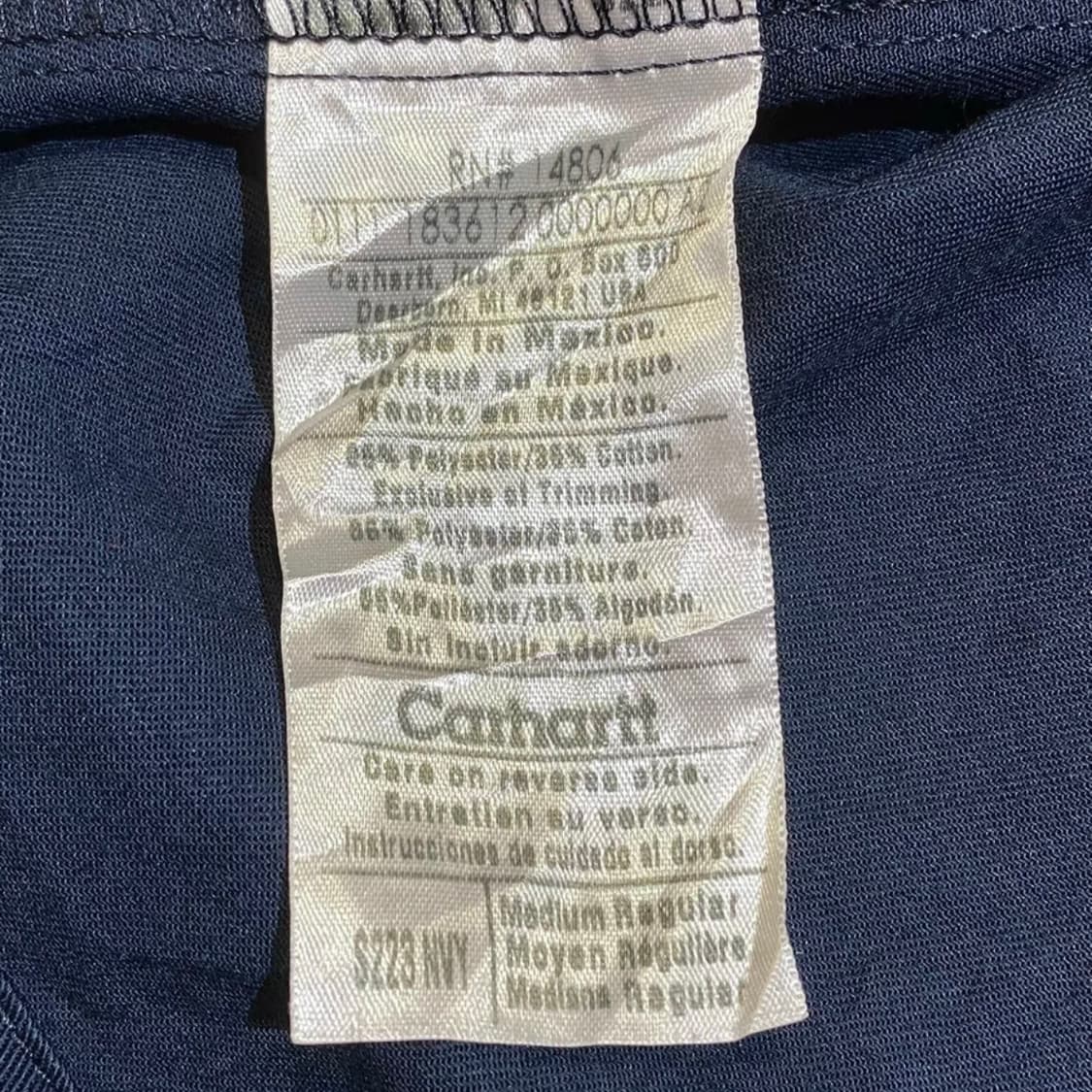 Carhartt 칼하트 S223NVY 오리지널 피트 반팔 워크 셔츠 상품이미지5