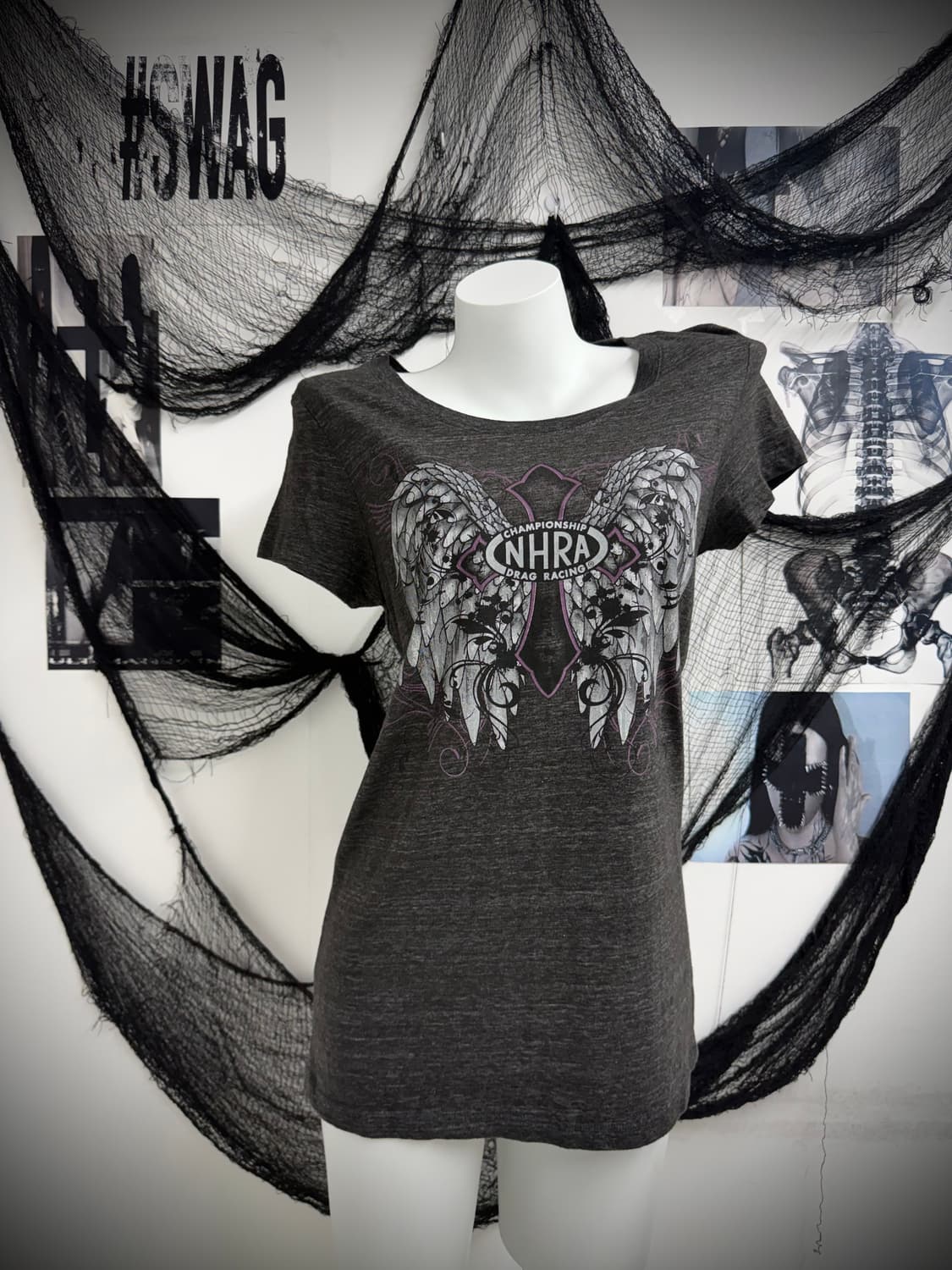 Punk mood skull printing halfsleeve 상품이미지2