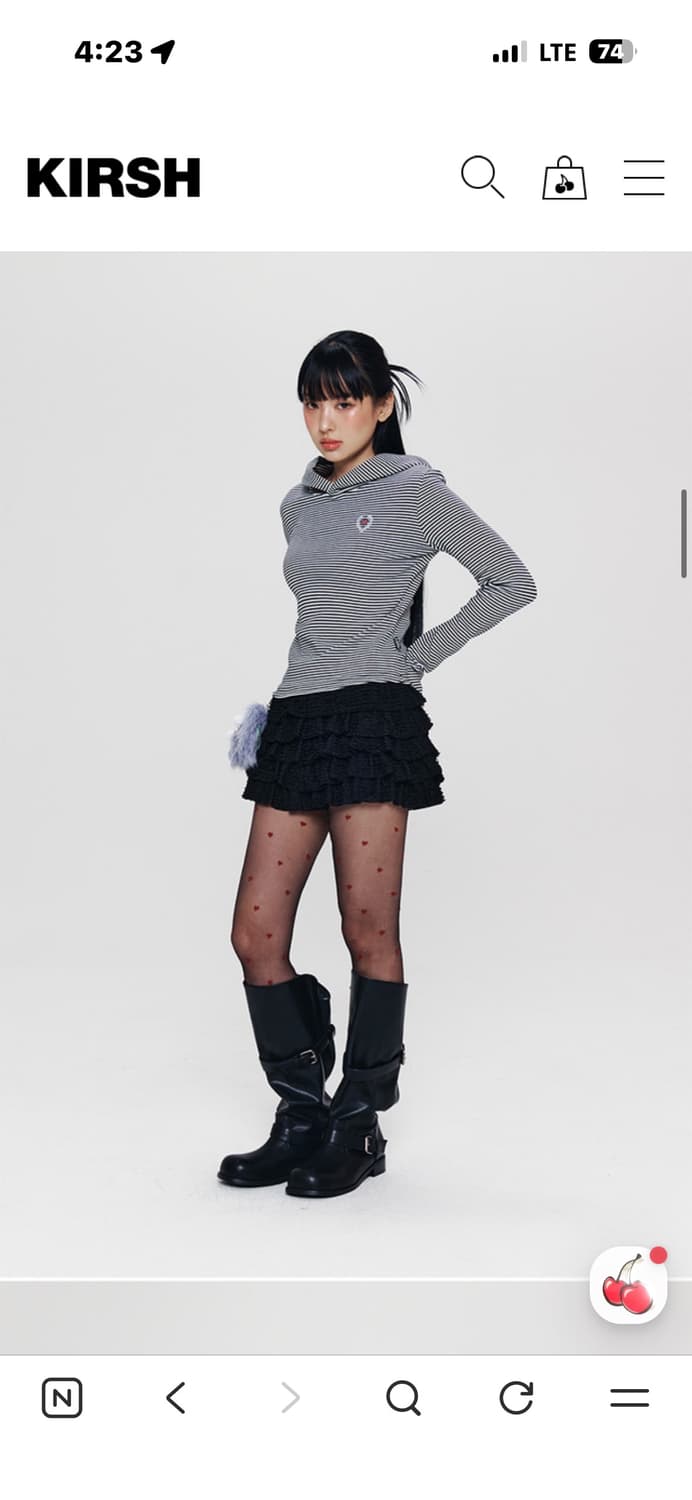 키르시 스트라이프 후드 긴팔티 상품이미지2