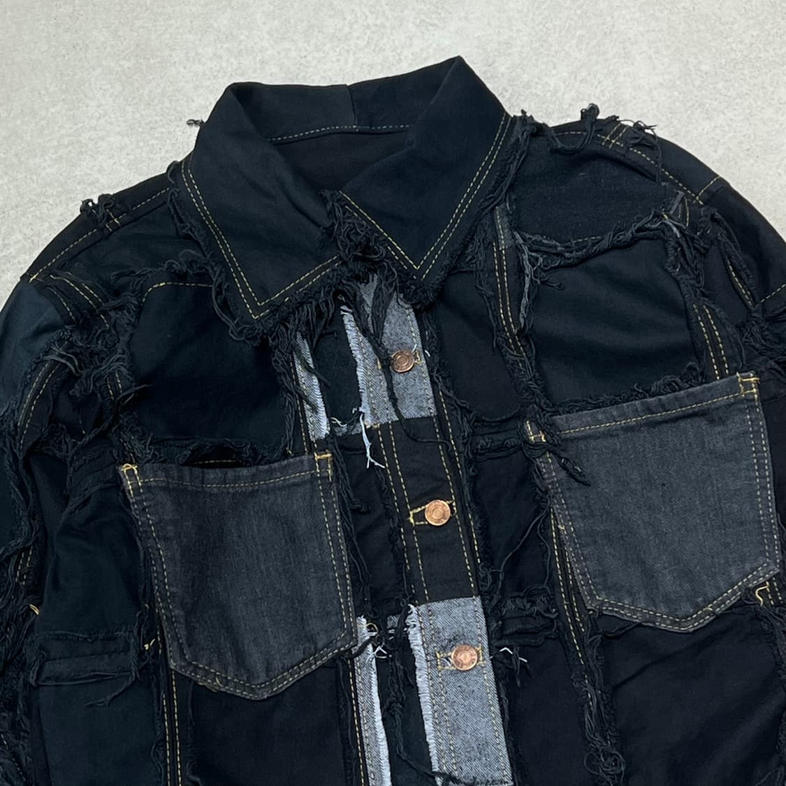 커스텀 흑청 데님자켓 s10748 상품이미지3