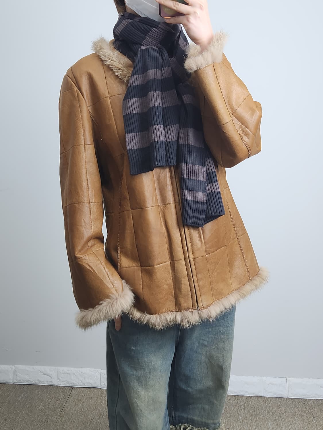 스트라이프 울 머플러 상품이미지4