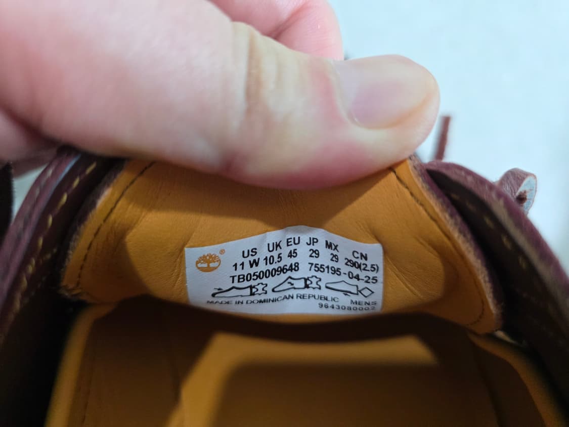 [새상품] 팀버랜드 3아이 보트 슈즈 버건디 290 상품이미지5