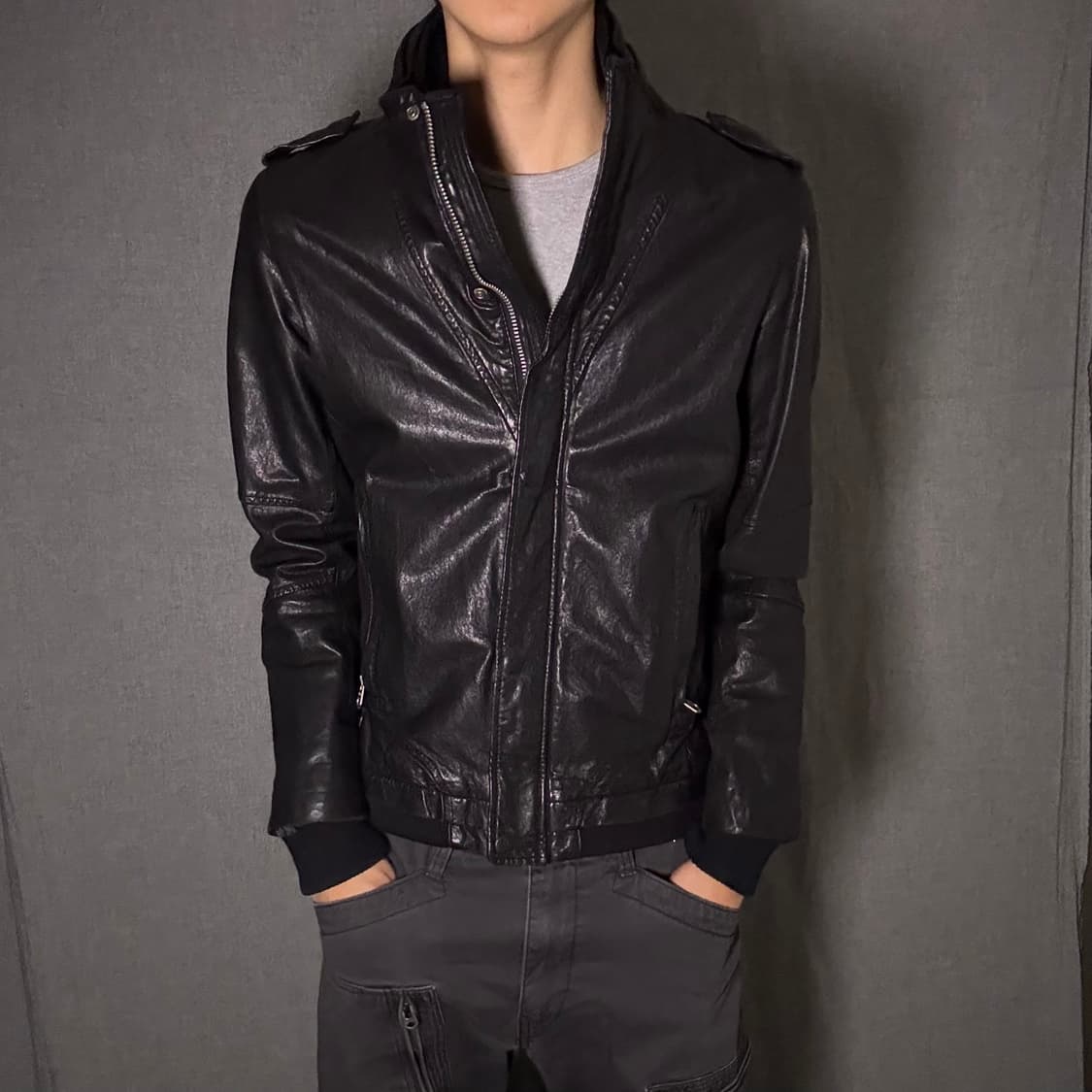 하이넥 시보리 양가죽 자켓 상품이미지6