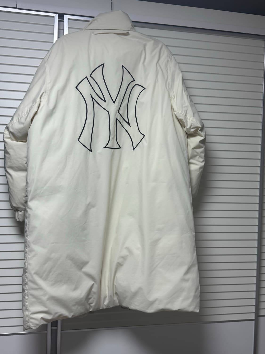 MLB 뉴욕 양키스베이직 메가로고 롱패딩 파카 NY S 아이보리(화이트) 상품이미지5