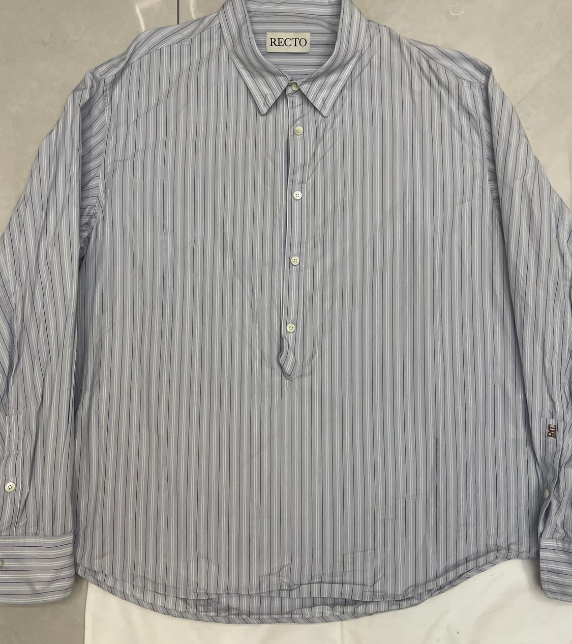 렉토 스트라이프 드로잉 셔츠 24SS 상품이미지4