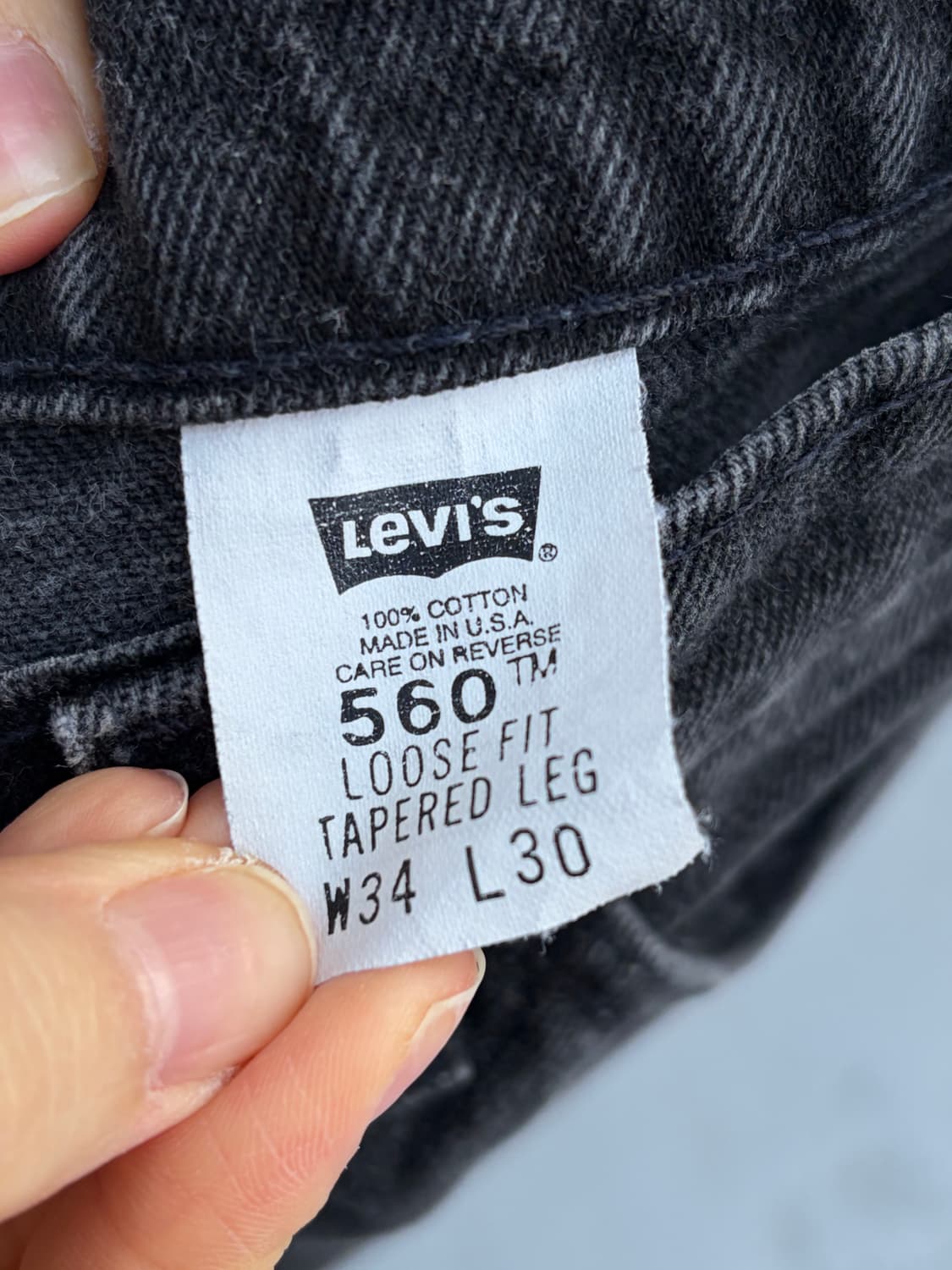 90s 리바이스 560 흑청 상품이미지3