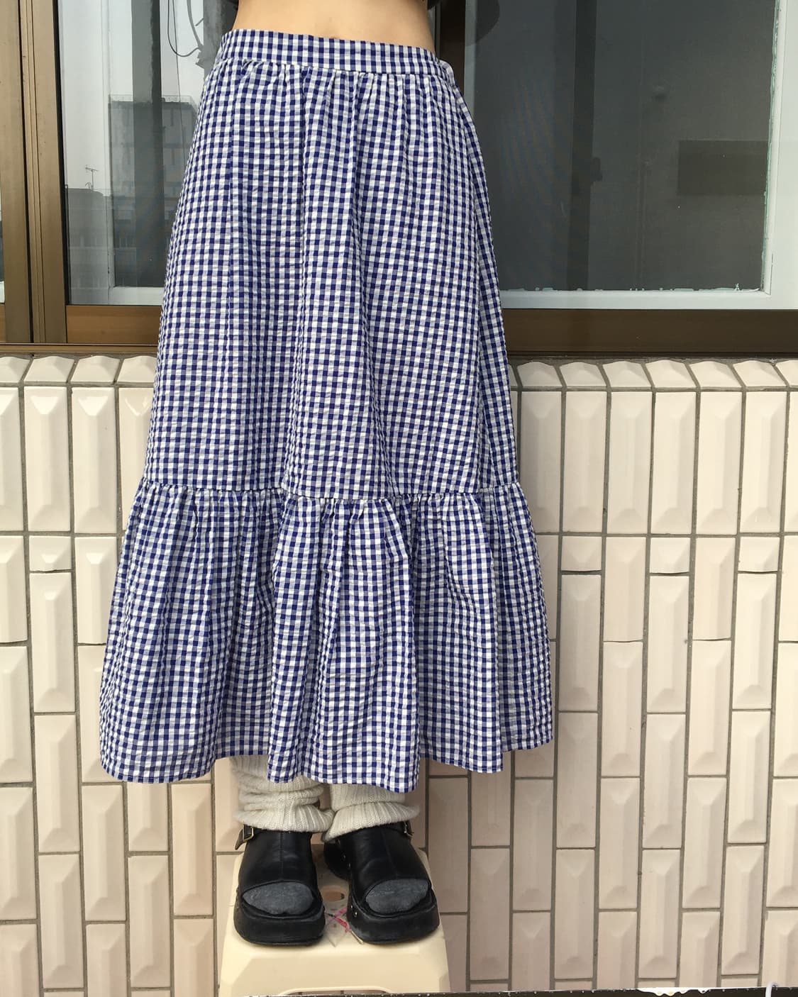 Check pattern skirt 상품이미지4