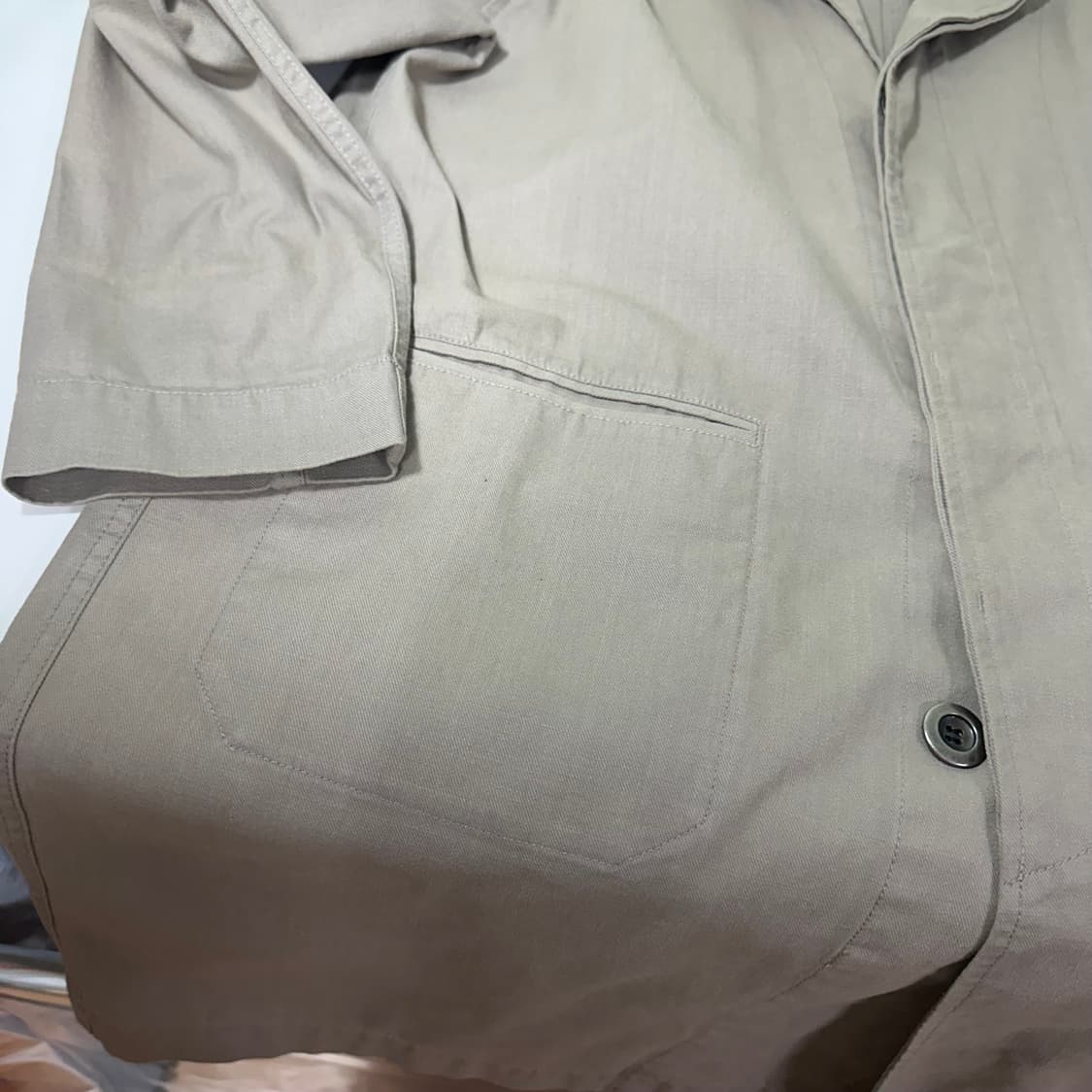 XL 언노운피플 카키베이지 루즈핏 코튼 롱트렌치코트 상품이미지2