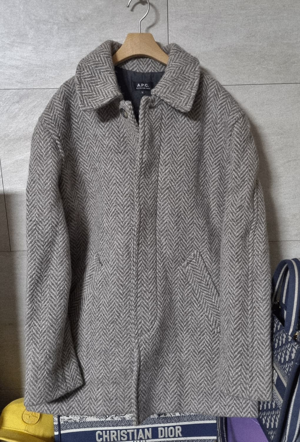 정품) APC  아페쎄   헤링본   반코트  상품이미지1