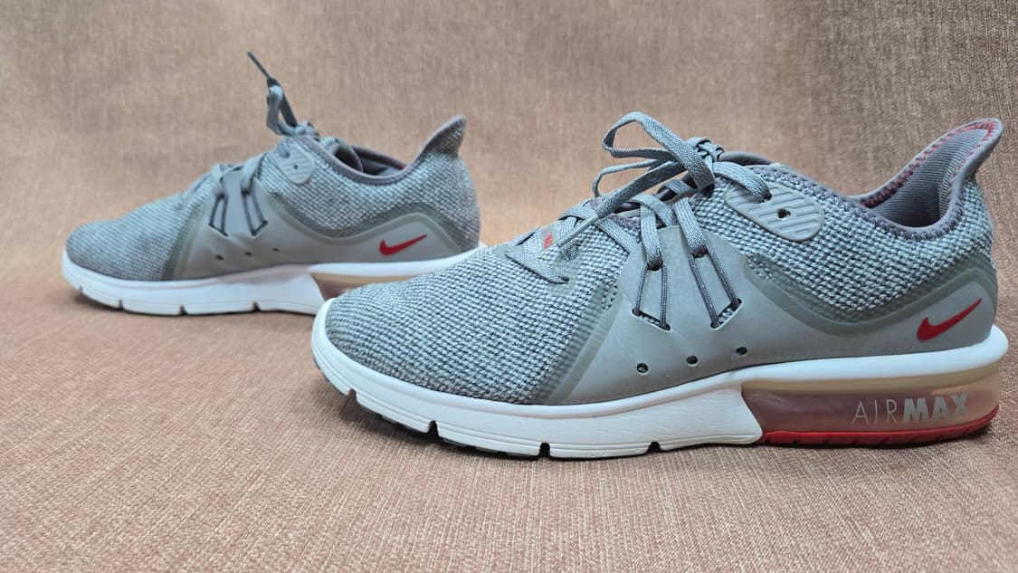 나이키 265mm- 에어 맥스 시퀀스 3 회색 및 빨간색 스니커즈 상품이미지4