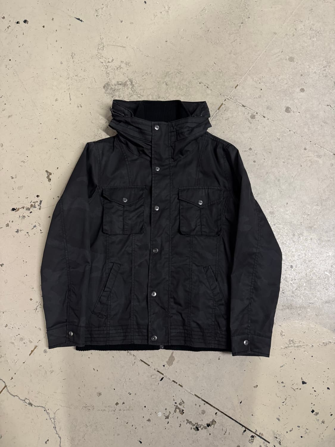 camo pattern high-neck detail jacket 상품이미지6